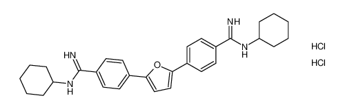 4,4'-(furan-2,5-diyl)bis(N-cyclohexylbenzimidamide) dihydrochloride_199918-96-2
