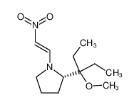 (S)-2-(1-Ethyl-1-methoxy-propyl)-1-((E)-2-nitro-vinyl)-pyrrolidine_199934-18-4