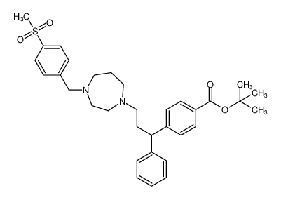 tert-butyl 4-(3-(4-(4-(methylsulfonyl)benzyl)-1,4-diazepan-1-yl)-1-phenylpropyl)benzoate_199935-60-9