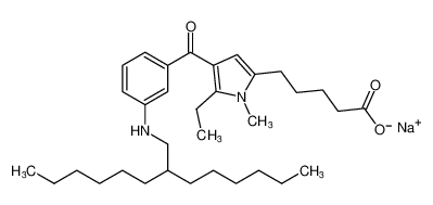sodium 5-(5-ethyl-4-(3-((2-hexyloctyl)amino)benzoyl)-1-methyl-1H-pyrrol-2-yl)pentanoate_199994-45-1
