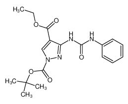 N-phenyl-N'-(1-tert-butoxycarbonyl-4-ethoxycarbonylpyrazol-3-yl)urea_199998-72-6