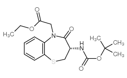 ethyl 2-[(3S)-3-[(2-methylpropan-2-yl)oxycarbonylamino]-4-oxo-2,3-dihydro-1,5-benzothiazepin-5-yl]acetate_209683-27-2