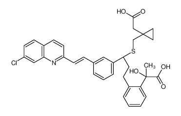 2-[2-[(3R)-3-[[1-(carboxymethyl)cyclopropyl]methylsulfanyl]-3-[3-[(E)-2-(7-chloroquinolin-2-yl)ethenyl]phenyl]propyl]phenyl]-2-hydroxypropanoic acid_213380-27-9