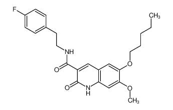 7-methoxy-2-oxo-6-pentyloxy-1,2-dihydroquinoline-3-carboxylic acid [2-(4-fluorophenyl)ethyl]amide_283592-50-7