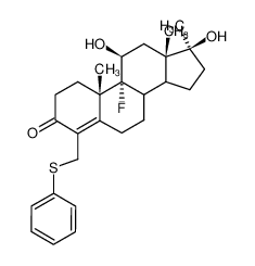 9α-Fluor-11β-hydroxy-17α-methyl-4-phenylmercaptomethyl-testosteron_2836-85-3