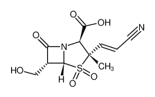 (E)-(2S,3S,5R,6R)-6-Hydroxymethyl-3-methyl-3-(3-nitrilo-propenyl)-4,4,7-trioxo-4-lambda(6)-thia-1-aza-bicyclo[3.2.0]heptane-2-carboxylic acid_283610-89-9