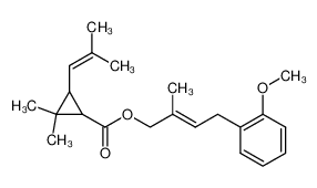 2,2-Dimethyl-3-(2-methyl-propenyl)-cyclopropanecarboxylic acid (E)-4-(2-methoxy-phenyl)-2-methyl-but-2-enyl ester_28364-65-0