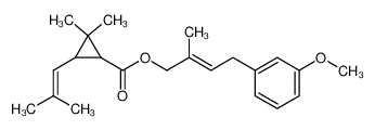 2,2-Dimethyl-3-(2-methyl-propenyl)-cyclopropanecarboxylic acid (E)-4-(3-methoxy-phenyl)-2-methyl-but-2-enyl ester_28364-66-1