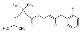 2,2-Dimethyl-3-(2-methyl-propenyl)-cyclopropanecarboxylic acid (Z)-3-chloro-4-(2-fluoro-phenyl)-but-2-enyl ester_28364-74-1