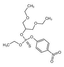Thiophosphoric acid O-(2-ethoxy-1-ethoxymethyl-ethyl) ester O'-ethyl ester O'-(4-nitro-phenyl) ester_28372-45-4
