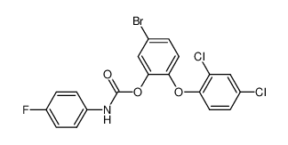 (4-Fluoro-phenyl)-carbamic acid 5-bromo-2-(2,4-dichloro-phenoxy)-phenyl ester_28396-01-2