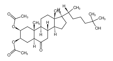 Acetic acid (2S,3R,5S,8S,9S,10R,13R,14S,17R)-3-acetoxy-17-((R)-5-hydroxy-1,5-dimethyl-hexyl)-10,13-dimethyl-6-oxo-hexadecahydro-cyclopenta[a]phenanthren-2-yl ester_28398-92-7