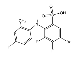 5-bromo-3,4-difluoro-2-(4-iodo-2-methyl-phenylamino)-benzenesulfonic acid_284020-61-7