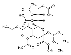 diethyl [methyl (4,7,8,9-tetra-O-acetyl-3,5-dideoxy-5-ethoxycarbonylamino-D-glycero-β-D-galacto-2-nonulopyranosyl)onate] phosphite_284037-01-0