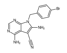 4,6-diamino-7-(4-bromobenzyl)-7H-pyrrolo[2,3-d]pyrimidine-5-carbonitrile_284040-24-0