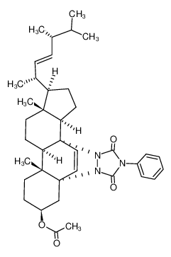 3-acetoxy-2'-phenyl-[1,2,4]triazolo[1',2':6,7](6,7-diaza-5,8-etheno-ergost-22-ene)-3',5'-dione_28421-56-9