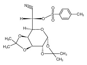 O1,O2;O3,O4-diisopropylidene-O6-(toluene-4-sulfonyl)-β-L-glycero-D-galacto-heptopyranurononitrile_28434-36-8