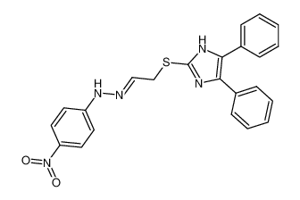 (4,5-diphenyl-1H-imidazol-2-ylsulfanyl)-acetaldehyde (4-nitro-phenyl)-hydrazone_28434-47-1