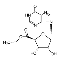 1-(6-oxo-1,6-dihydro-purin-9-yl)-β-D-1-deoxy-ribofuranuronic acid ethyl ester_28440-17-7