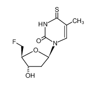 1-((2R,4S,5S)-5-Fluoromethyl-4-hydroxy-tetrahydro-furan-2-yl)-5-methyl-4-thioxo-3,4-dihydro-1H-pyrimidin-2-one_28440-28-0