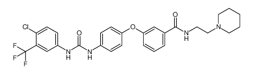 Benzamide,3-[4-[[[[4-chloro-3-(trifluoromethyl)phenyl]amino]carbonyl]amino]phenoxy]-N-[2-(1-piperidinyl)ethyl]-_284461-94-5