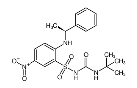 (S)-N-(tert-butylcarbamoyl)-5-nitro-2-((1-phenylethyl)amino)benzenesulfonamide_284464-94-4