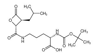 (S)-2-((tert-butoxycarbonyl)amino)-5-((2R,3S)-3-isobutyl-4-oxooxetane-2-carboxamido)pentanoic acid_284483-80-3