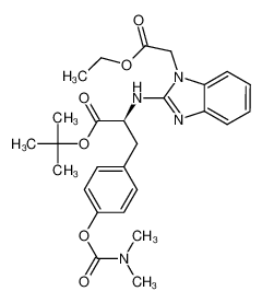 N-[1-(ethoxycarbonylmethyl)benzimidazol-2-yl]-L-4-(N,N-dimethylcarbamyloxy)phenylalanine tert-butyl ester_284486-46-0