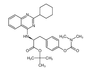 N-(2-cyclohexylquinazol-4-yl)-L-4-(N,N-dimethylcarbamyloxy)phenylalanine tert-butyl ester_284486-53-9