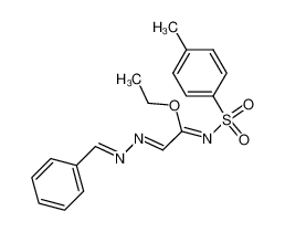 N-[1-Ethoxy-2-{[1-phenyl-meth-(Z)-ylidene]-hydrazono}-eth-(E)-ylidene]-4-methyl-benzenesulfonamide_2845-37-6