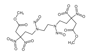 dimethyl 5,5'-(ethane-1,2-diylbis(nitrosoazanediyl))bis(3,3-dinitropentanoate)_28481-59-6