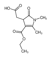 4-carboxymethyl-1,2-dimethyl-5-oxo-4,5-dihydro-pyrrole-3-carboxylic acid ethyl ester_28485-90-7