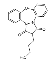 2-butyl-dibenzo[b,f]pyrazolo[1,2-d][1,4,5]oxadiazepine-1,3-dione_2849-57-2