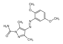 4-(2,5-dimethoxy-phenylazo)-3,5-dimethyl-pyrazole-1-carboxylic acid amide_28494-81-7