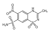 3-Methyl-6-nitro-1,1-dioxo-1,4-dihydro-1λ6-benzo[1,2,4]thiadiazine-7-sulfonic acid amide_2850-46-6