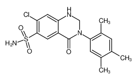 7-chloro-4-oxo-3-(2,4,5-trimethyl-phenyl)-1,2,3,4-tetrahydro-quinazoline-6-sulfonic acid amide_28508-77-2
