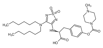 N-(4-(N,N-Di-n-hexylamino)-1,1-dioxo-1,2,5-thiadiazol-3-yl)-L-4-(4-methylpiperazin-1-ylcarbonyloxy)phenylalanine_285140-02-5