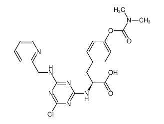 N-{4-chloro-6-(N-pyridin-2-ylmethylamino)-1,3,5-triazin-2-yl}-L-4-(N,N-dimethylcarbamyloxy)phenylalanine_285563-50-0