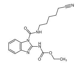 [1-(5-cyano-pentylcarbamoyl)-1H-benzoimidazol-2-yl]-carbamic acid ethyl ester_28559-02-6