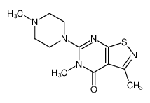 3,5-dimethyl-6-(4-methyl-piperazin-1-yl)-5H-isothiazolo[5,4-d]pyrimidin-4-one_28561-95-7