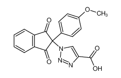 1-[2-(4-methoxy-phenyl)-1,3-dioxo-indan-2-yl]-1H-[1,2,3]triazole-4-carboxylic acid_28563-54-4