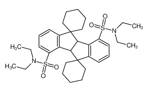 N4',N4',N9',N9'-tetraethyl-4b',9b'-dihydrodispiro[cyclohexane-1,5'-indeno[2,1-a]indene-10',1'-cyclohexane]-4',9'-disulfonamide_28595-53-1