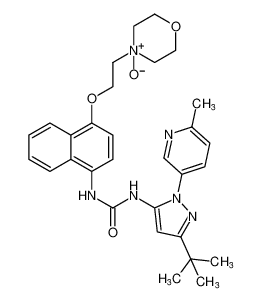Urea,N-[3-(1,1-dimethylethyl)-1-(6-methyl-3-pyridinyl)-1H-pyrazol-5-yl]-N'-[4-[2-(4-oxido-4-morpholinyl)ethoxy]-1-naphthalenyl]-_285984-13-6