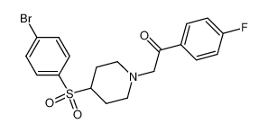 4-(4-bromophenylsulphonyl)-1-[2-(4-fluorophenyl)-2-oxoethyl]piperidine_285994-96-9