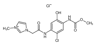 3-[(3-Hydroxy-4-methoxycarbonylamino-6-chlorophenylcarbamoyl)methyl]-1-methyl-3H-imidazol-1-ium chloride_286008-15-9