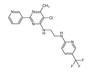 N1-(5-chloro-6-methyl-2-(pyridin-3-yl)pyrimidin-4-yl)-N2-(5-(trifluoromethyl)pyridin-2-yl)ethane-1,2-diamine_286008-59-1