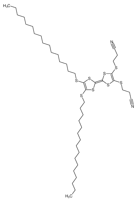 3-[5-(2-Cyano-ethylsulfanyl)-4',5'-bis-hexadecylsulfanyl-[2,2']bi[[1,3]dithiolylidene]-4-ylsulfanyl]-propionitrile_286010-24-0