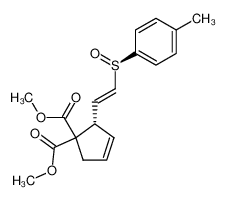 (S)-2-[(E)-2-((R)-Toluene-4-sulfinyl)-vinyl]-cyclopent-3-ene-1,1-dicarboxylic acid dimethyl ester_286012-78-0