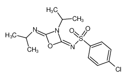 4-chloro-N-(3-isopropyl-4-isopropylimino-[1,3]oxazetidin-2-ylidene)-benzenesulfonamide_28609-18-9