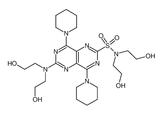 6-[bis-(2-hydroxy-ethyl)-amino]-4,8-di-piperidin-1-yl-pyrimido[5,4-d]pyrimidine-2-sulfonic acid bis-(2-hydroxy-ethyl)-amide_28620-15-7
